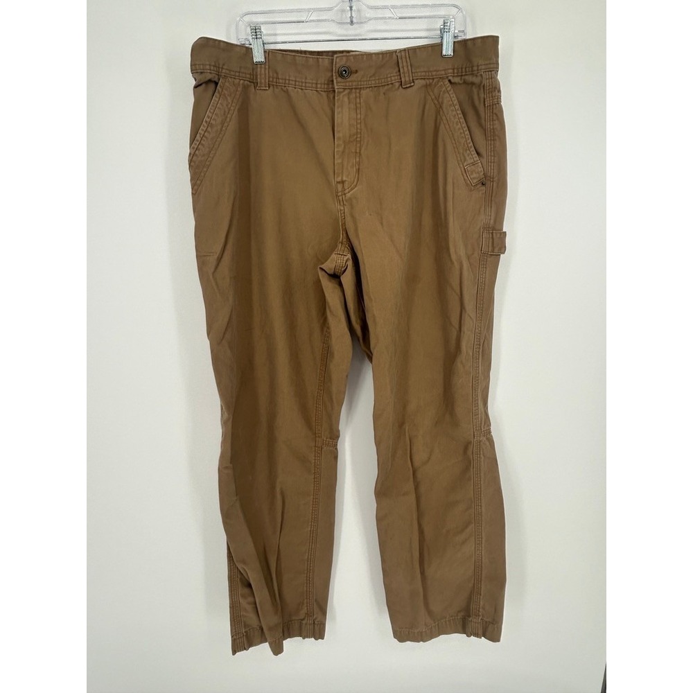 Field & Stream Mens 30x32 Brown Cargo Utility Pants 100% Cotton Outdoor Workwear
